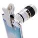 Lentila Zoom 8x iUni Teleobiectiv Optic cu clips de prindere, compatibil cu Smartphone si Tableta, A